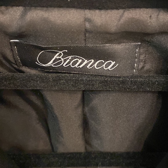 Bianca Black Suede Blazer Size Medium - Picture 2 of 8